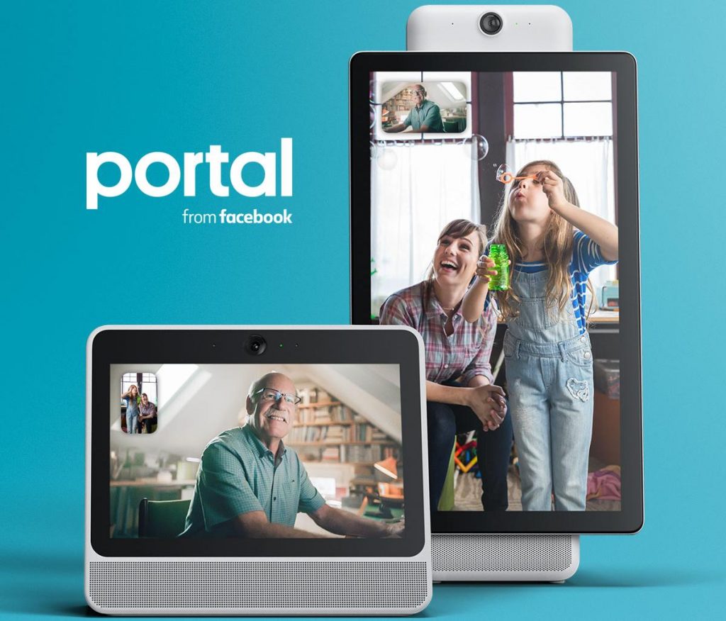“Portal”, un parlante inteligente con una pantalla integrada, que sirve entre otras cosas para hacer videollamadas.