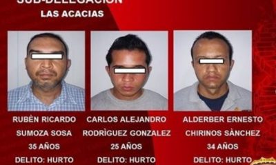 Detenidos tres trabajadores de una empresa por hurto. Foto: Cortesía