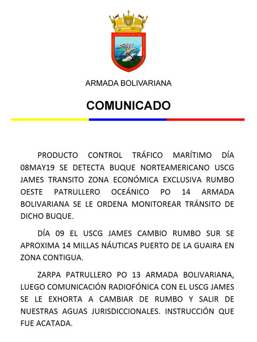 Comunicado Armada Bolivariana. ACN