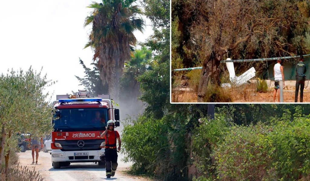 En Mallorca chocaron un avión y un helicóptero dejando como saldo 7 muertos por el accidente. Foto: fuentes