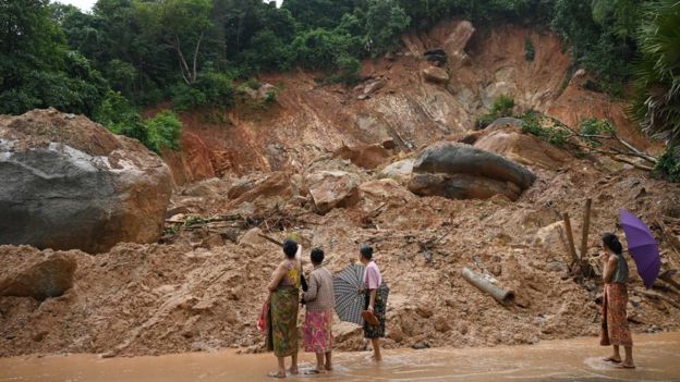 Decenas de muertos deja deslizamiento de tierra en Asia. Foto: fuentes.