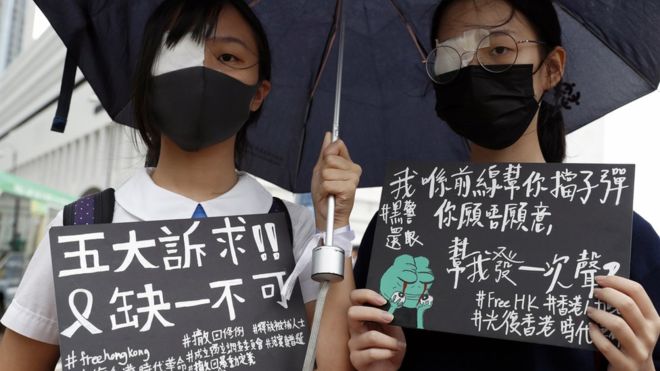 Estudiantes de Hong Kong boicotearon su primer día de clases en protesta. Foto: fuentes.