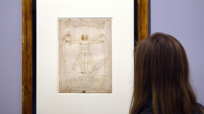 El famoso dibujo de LEonardo Da Vinci "El Hombre de Vitruvio" se dirige a París en medio de una batalla legal. Foto: fuentes.