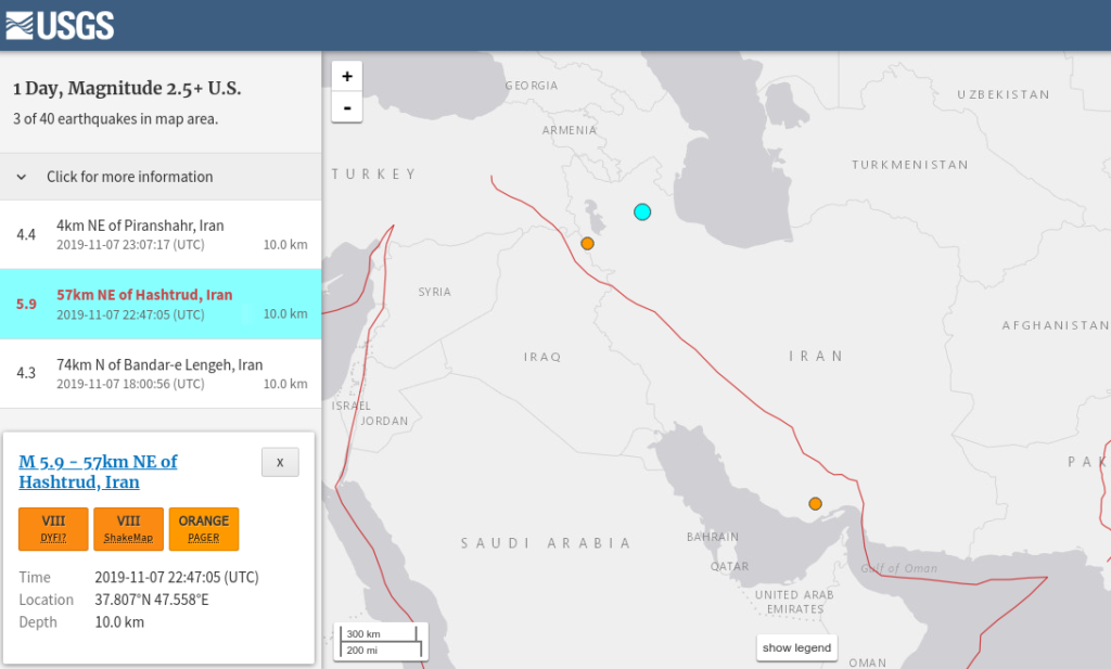 Poderoso sismo golpeó el norte de Irán: 6 muertos y cientos de heridos. Foto: fuentes.