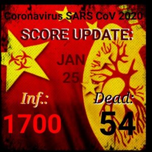 La OMS ha confirmado la cifra oficial de 54 personas fallecidas debido al Coronavirus CoV2020. Foto: fuentes.
