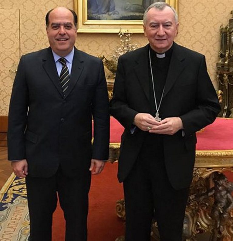 Julio Borges y el cardenal Pirolin-acn