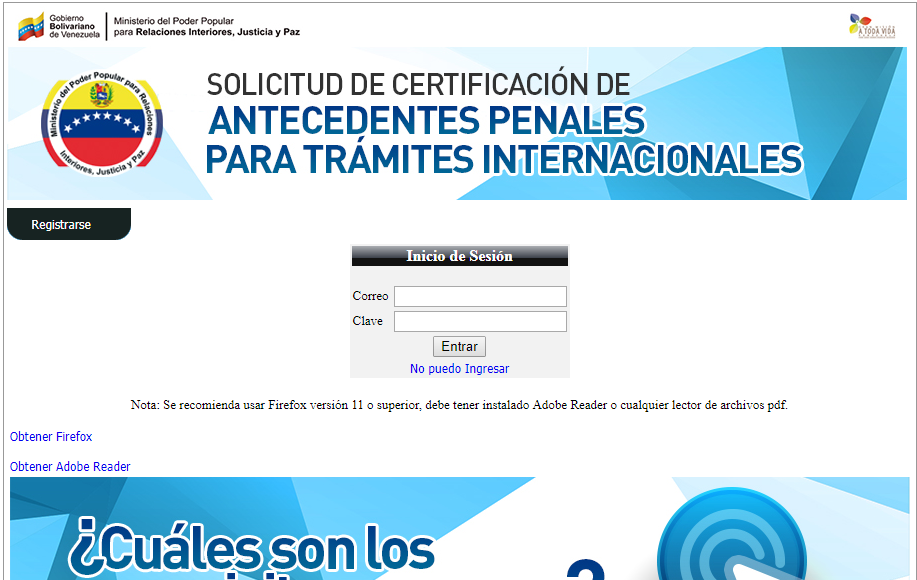 Requisitos para los Antecedentes Penales