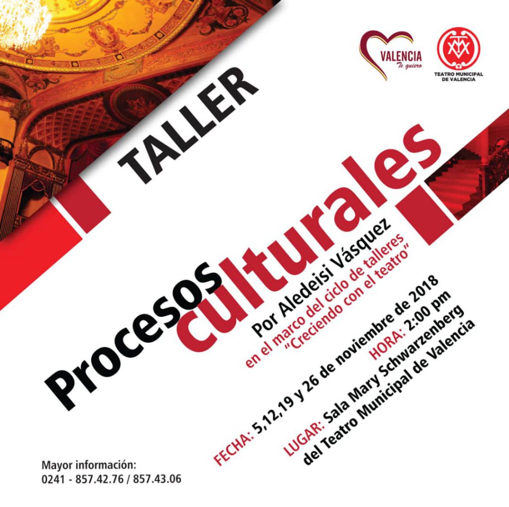 ACN- Dictarán taller de “Procesos Culturales” en Valencia