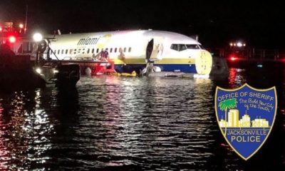 Avión cae en río en Florida. Foto: Twitter
