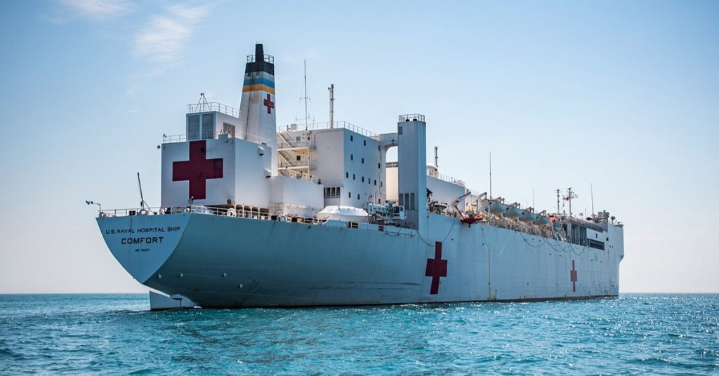  Pence informó que el presidente Donald Trump; enviará el buque hospital USS Comfort a América del Sur en el mes de junio.