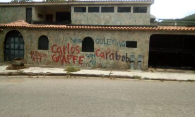 Grafitis diputados carabobeños. ACN