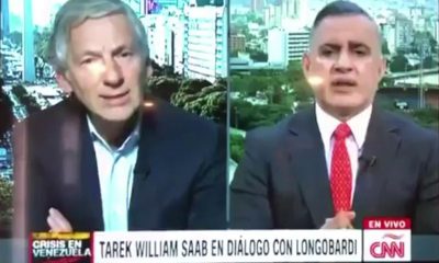 En un video que publicó la cadena de noticias CNN, se puede observar al Fiscal Saab, en una actitud nerviosa, al ser entrevistado por el periodista Marcelo Longobardi.
