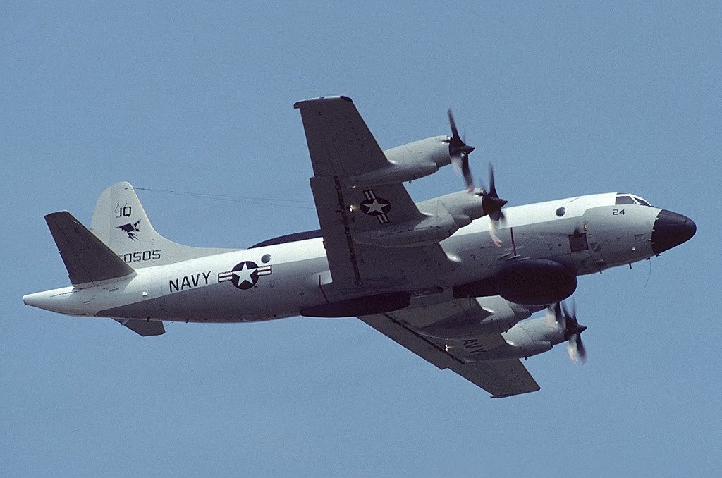 El avión de reconocimiento electrónico de la marina norteamericana Lockheed EP-3. Foto: fuentes.