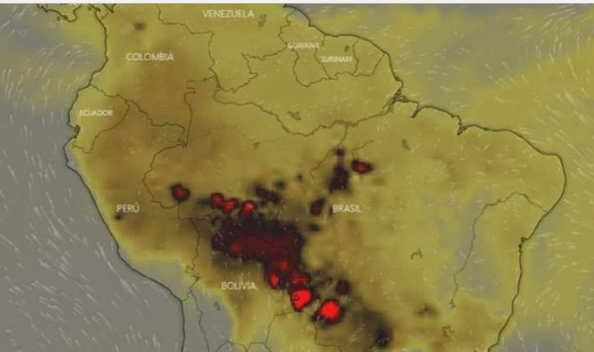 72.843 incendios han sido detectados hasta ahora por el centro de investigación espacial (INPE) de Brasil. Foto: fuentes.