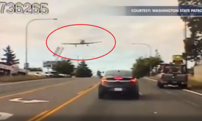 Aterrizaje de emergencia en una avenida es captado en video
