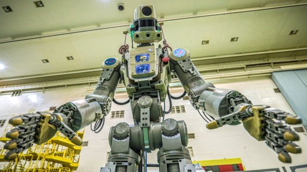 Rusia lanzó al espacio su robot humanoide experimental "Fedor". Foto: fuentes.