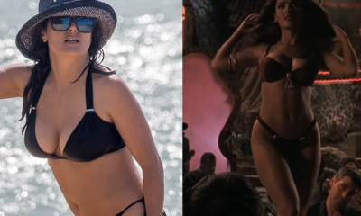 Salma Hayek muestra su exuberante cuerpo en bikini a sus 53 años
