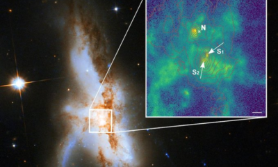 Encuentran una galaxia con tres agujeros negros supermasivos