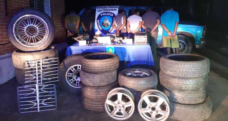 Ladrones de piezas de vehículos atrapados por la Policía de Carabobo - acn