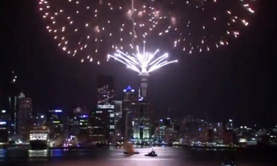 Nueva Zelanda celebra el nuevo año con un espectacular show pirotécnico