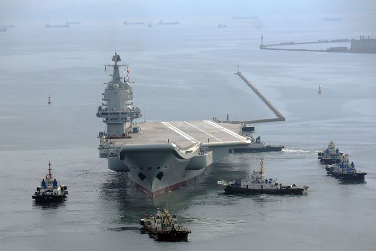 Gobierno chino estrena su primer Portaaviones "Hecho en China". Foto: fuentes.