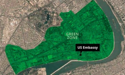 Dos misiles impactaron cerca de la embajada norteamericana en Bagdad