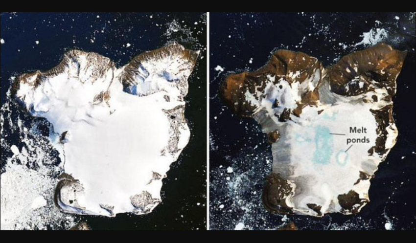 Imágenes satelitales revelan dramático descongelamiento en la Antártida