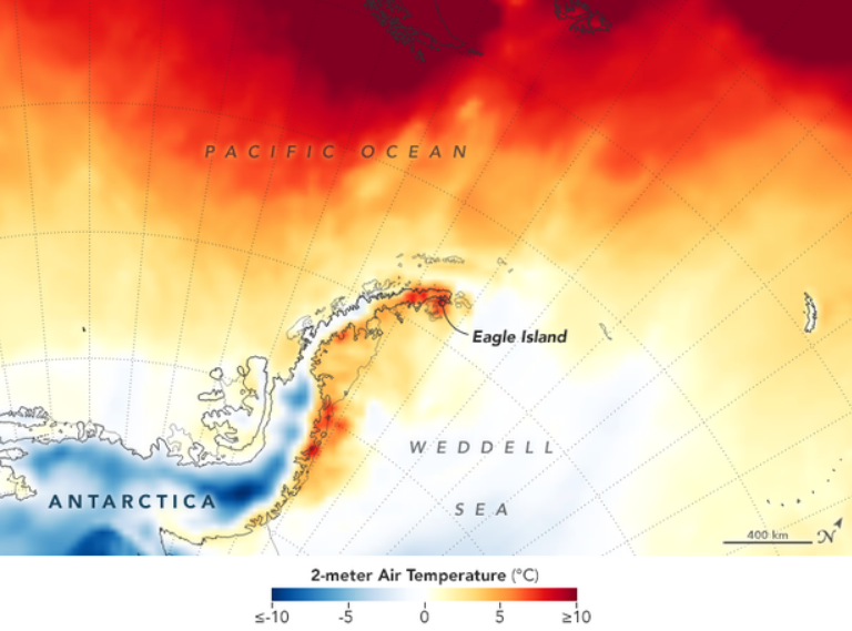 Record de temperaturas generan el descongelamiento de la Antártida. Foto: fuentes.