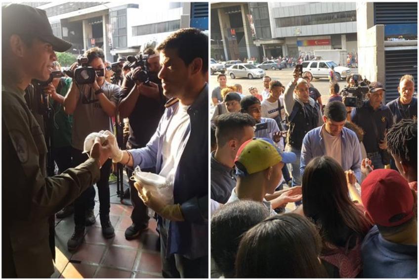 Entregan tapabocas contra el coronavirus en el Metro de Caracas