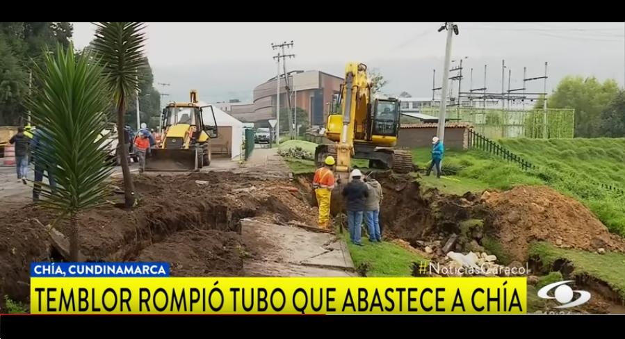 Fuerte sismo dejo sin agua a miles al norte de Bogotá