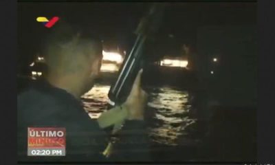 VTV publicó video del choque entre el crucero y el guardacostas