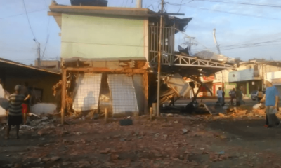 Explosión acabo con local