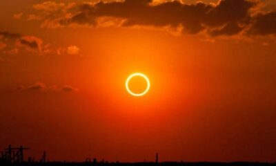 Raro eclipse solar fue visible en África y Asia