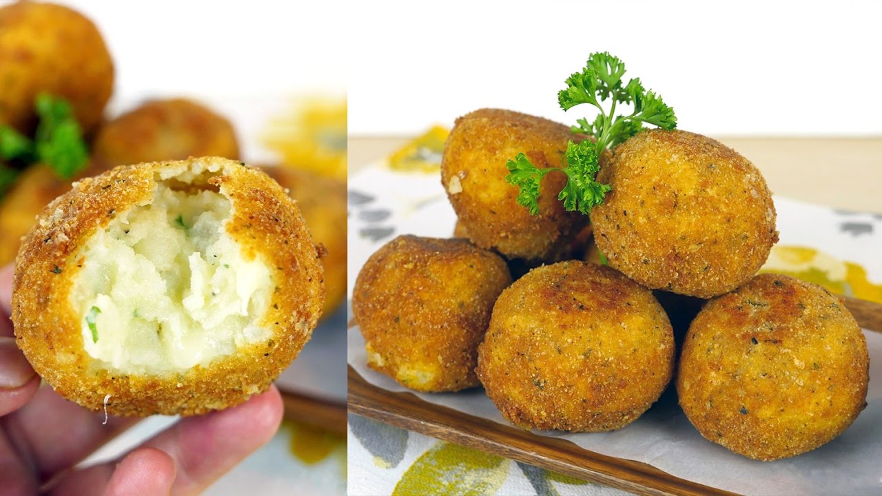 bolitas de papa y queso