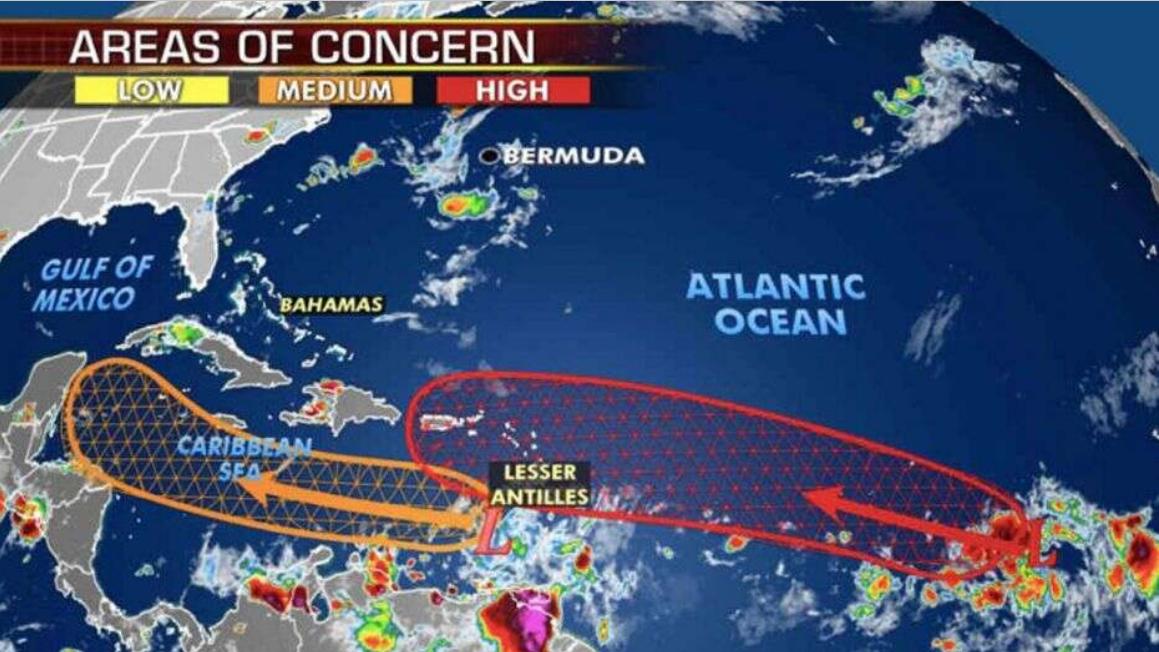 Meteorólogos monitorean dos peligrosos sistemas de tormenta en el Atlántico