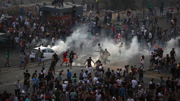 Protestas Beirut Ministerio Exteriores