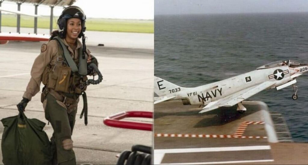 Se graduó la primera mujer "piloto táctico" afroamericana en la marina de EEUU. Foto: Fuentes.