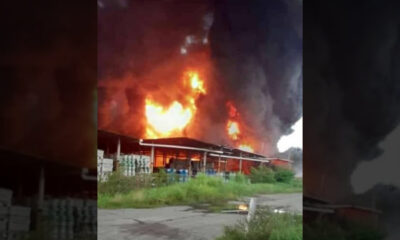 Se registra incendio en la planta de Goodyear en Los Guayos
