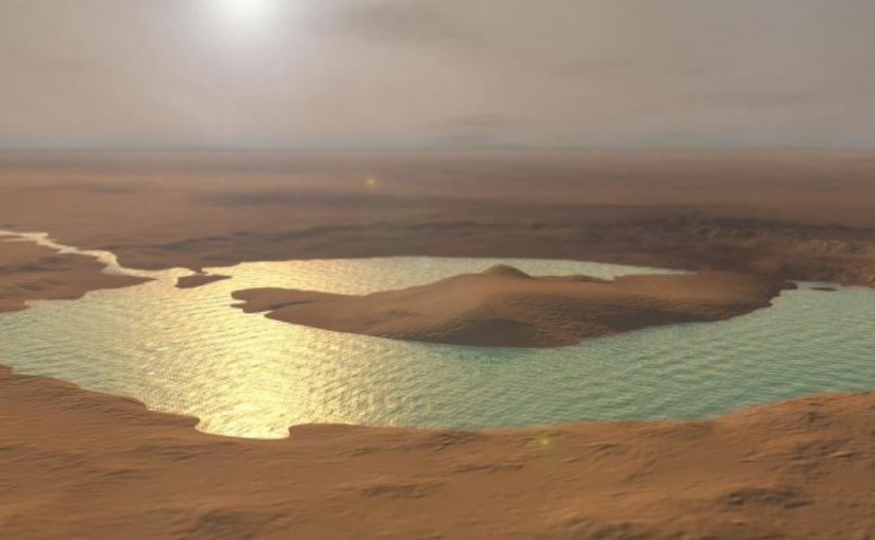 Encuentran varios lagos bajo el polo sur de Marte