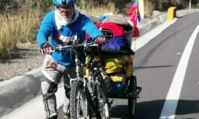 Venezolano regresó en bicicleta desde Perú