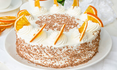torta con crema de naranjas