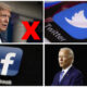 Twitter y Facebook censuraron a Trump +60 veces en comparación con cero a Biden