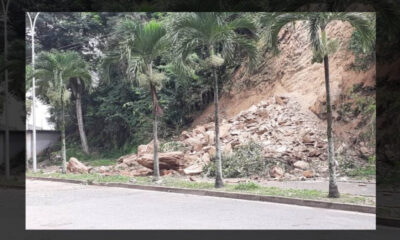 Deslizamiento de tierra se produjo en montaña de Las Chimenas