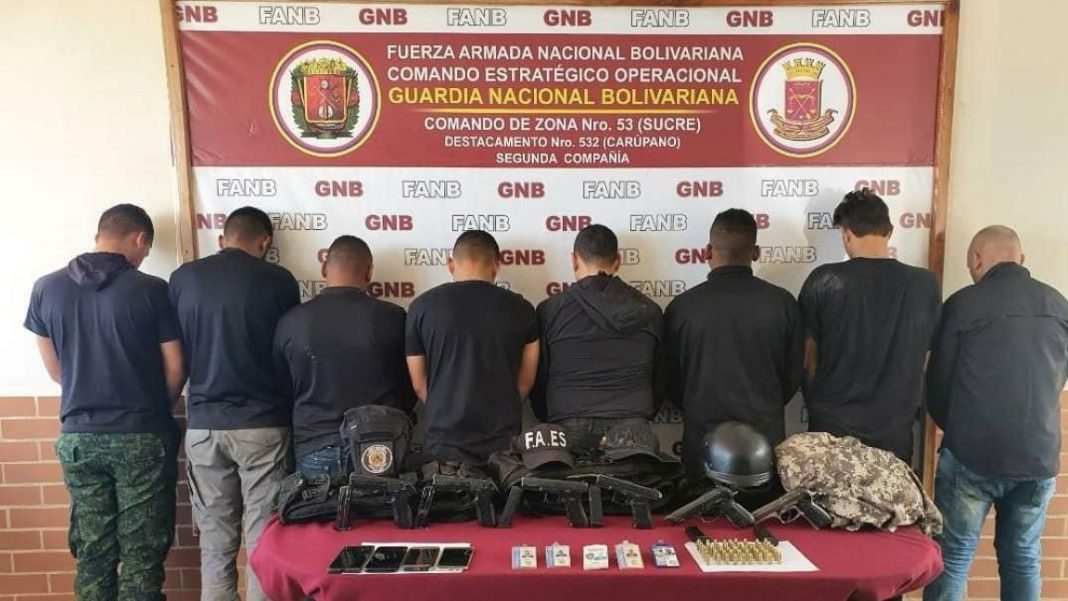 Desmantelan banda del FAES que era dirigida desde Caracas