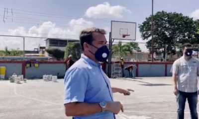 Inspeccionan rehabilitación de cancha deportiva - ACN