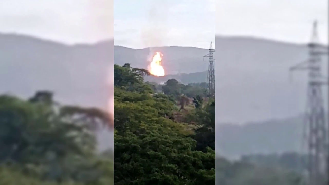 Explosión de gaseoducto en Barcelona. Foto: Redes