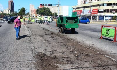 Aplicaron asfalto en vías de Puerto Cabello