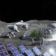 Instalación de paneles solares en la luna