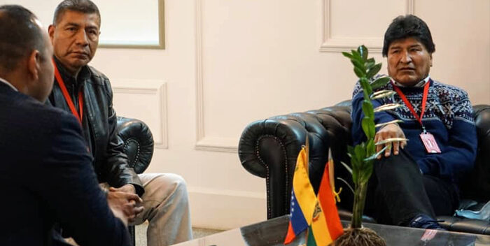 Evo Morales llegó a Venezuela