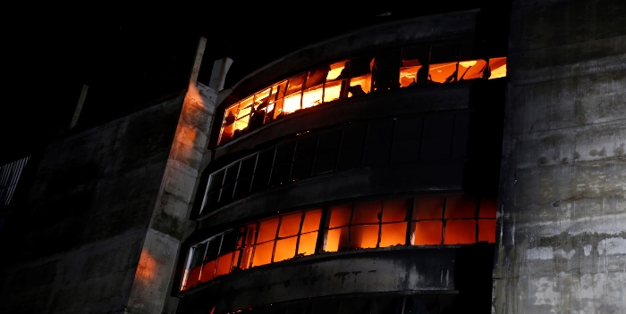 Incendio en fábrica en Bangladesh.